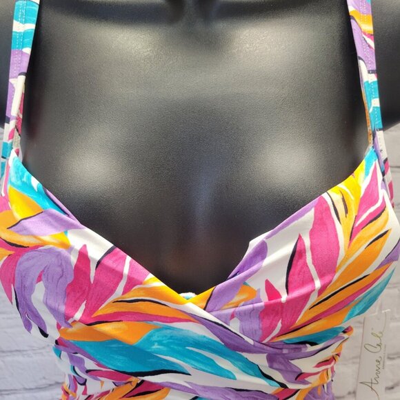 Anne Cole Women's Tropical-Print One-Piece Swimsuit - Picture 2 of 8